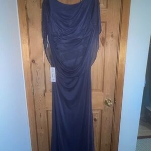 NWT Azazie Mother of the Bride / Groom Size 10 Navy Blue Dress